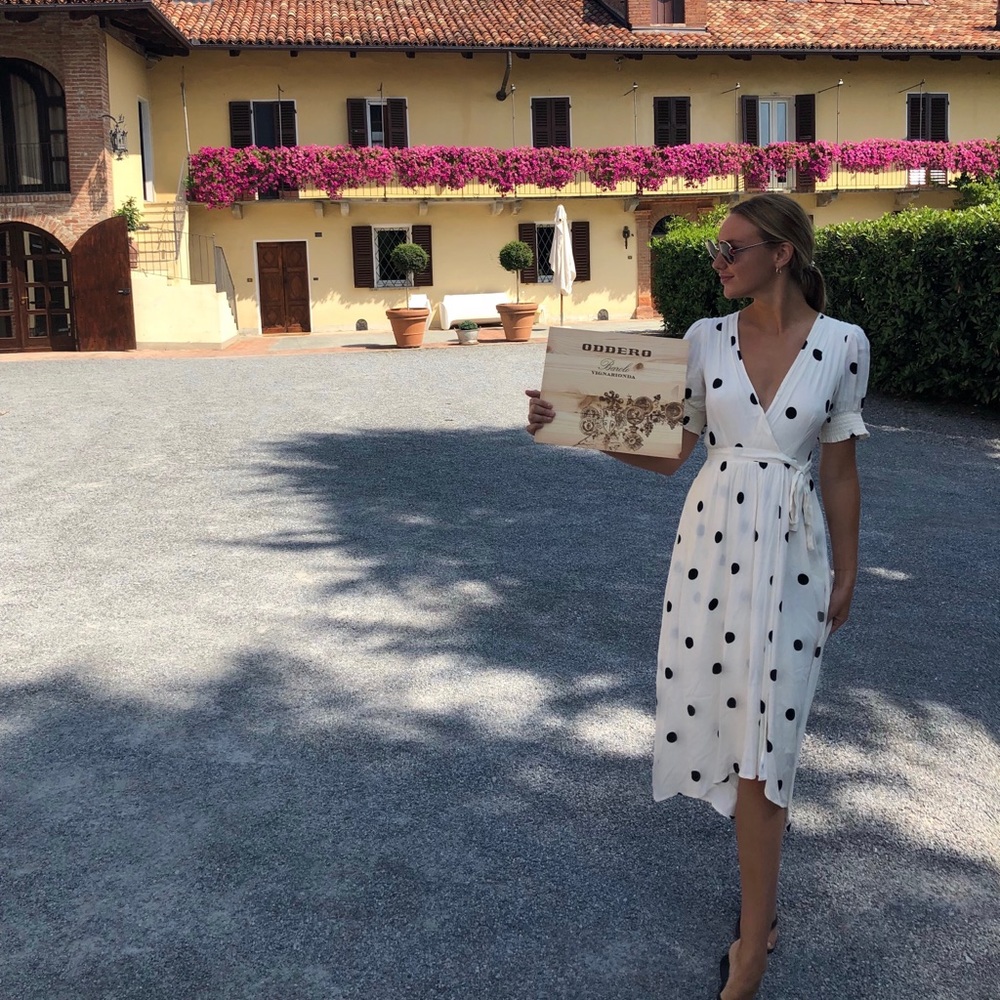 Anthropologie polka dot dress.